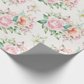 Floral patroon cadeaupapier (Hoek)