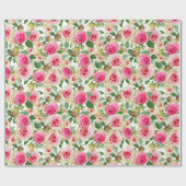 Floral patroon cadeaupapier (Vlak)