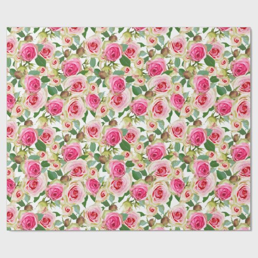Floral patroon cadeaupapier (Vlak)