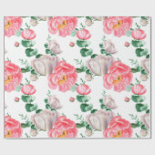 Floral patroon cadeaupapier (Vlak)