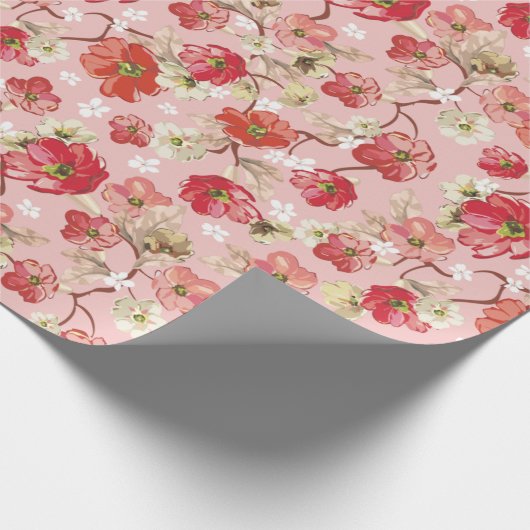 Floral patroon Cadeaupapier (Hoek)