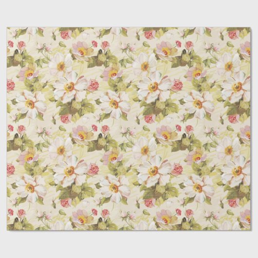 Floral patroon cadeaupapier (Vlak)