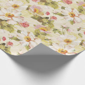 Floral patroon cadeaupapier (Hoek)