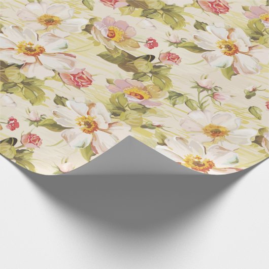 Floral patroon cadeaupapier (Hoek)