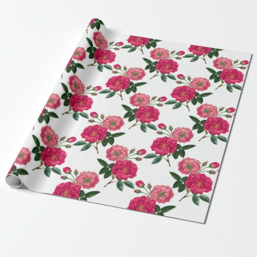 Floral patroon cadeaupapier (Uitgerold)