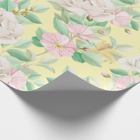 Floral patroon cadeaupapier (Hoek)