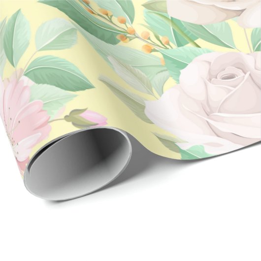 Floral patroon cadeaupapier (Rol Hoek)