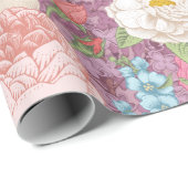  Floral patroon Cadeaupapier (Rol Hoek)