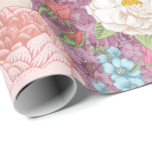  Floral patroon Cadeaupapier (Rol Hoek)