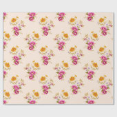 Floral patroon cadeaupapier (Vlak)