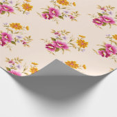 Floral patroon cadeaupapier (Hoek)
