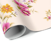 Floral patroon cadeaupapier (Rol Hoek)