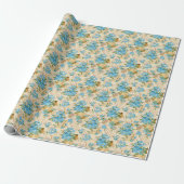 Floral patroon cadeaupapier (Uitgerold)