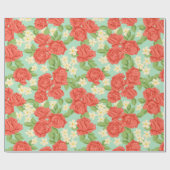 Floral patroon cadeaupapier (Vlak)