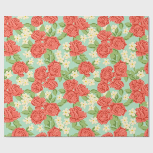 Floral patroon cadeaupapier (Vlak)