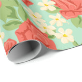 Floral patroon cadeaupapier (Rol Hoek)