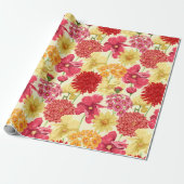 Floral patroon cadeaupapier (Uitgerold)