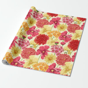 Floral patroon cadeaupapier