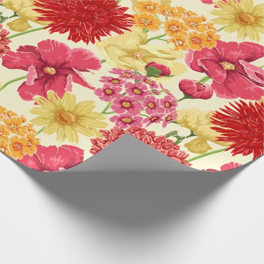 Floral patroon cadeaupapier (Hoek)