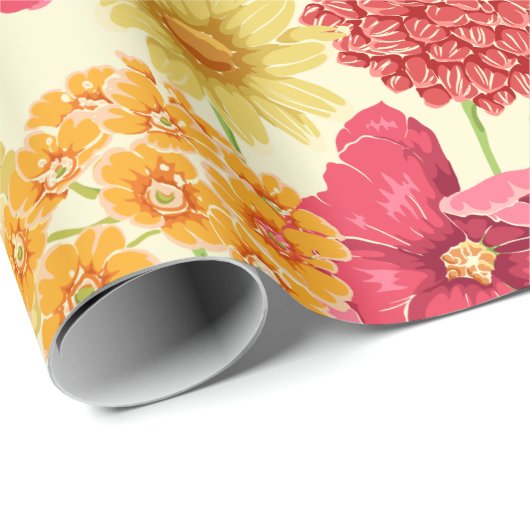 Floral patroon cadeaupapier (Rol Hoek)