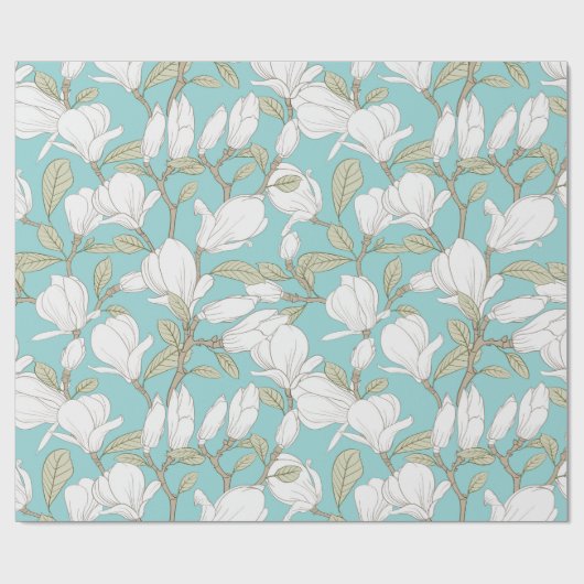 Floral patroon cadeaupapier (Vlak)