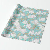 Floral patroon cadeaupapier (Uitgerold)