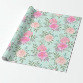 Floral patroon cadeaupapier (Uitgerold)