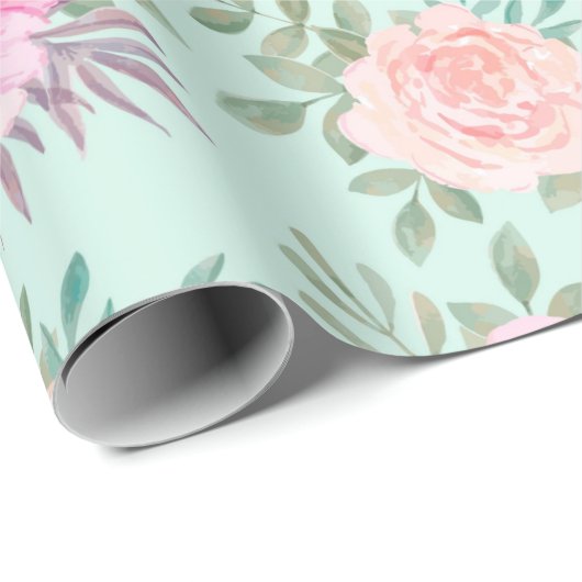 Floral patroon cadeaupapier (Rol Hoek)