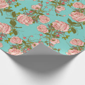 Floral patroon cadeaupapier (Hoek)