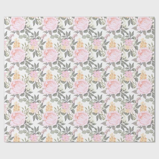  Floral patroon Cadeaupapier (Vlak)