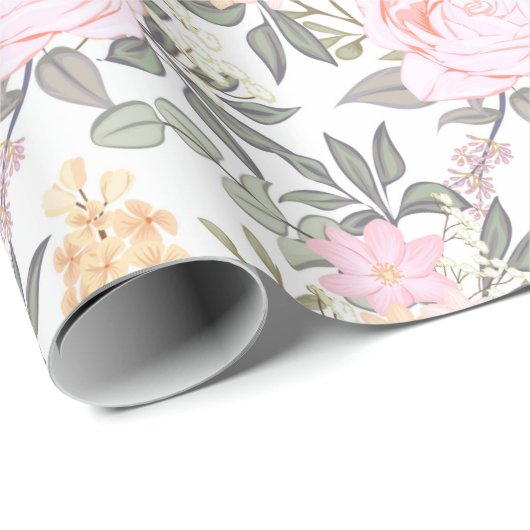  Floral patroon Cadeaupapier (Rol Hoek)