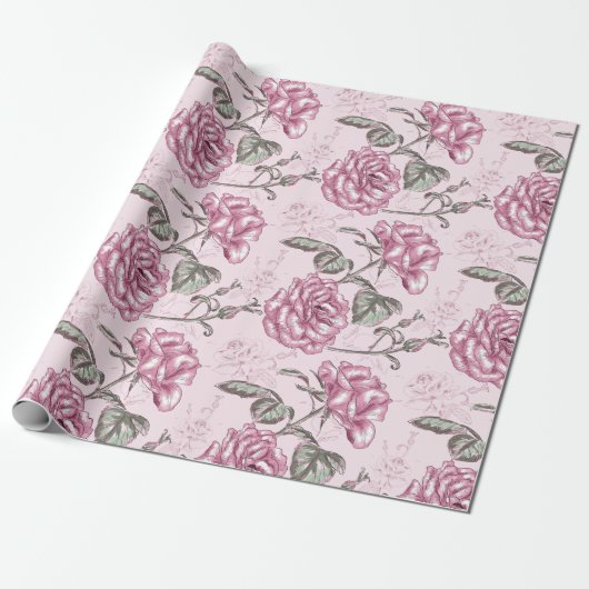  Floral patroon Cadeaupapier (Uitgerold)