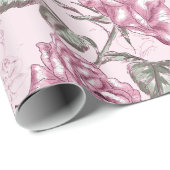  Floral patroon Cadeaupapier (Rol Hoek)