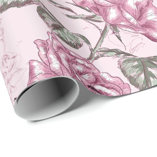  Floral patroon Cadeaupapier (Rol Hoek)