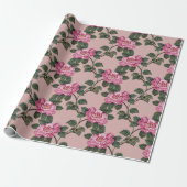Floral patroon cadeaupapier (Uitgerold)