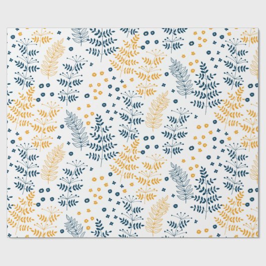 Floral patroon cadeaupapier (Vlak)