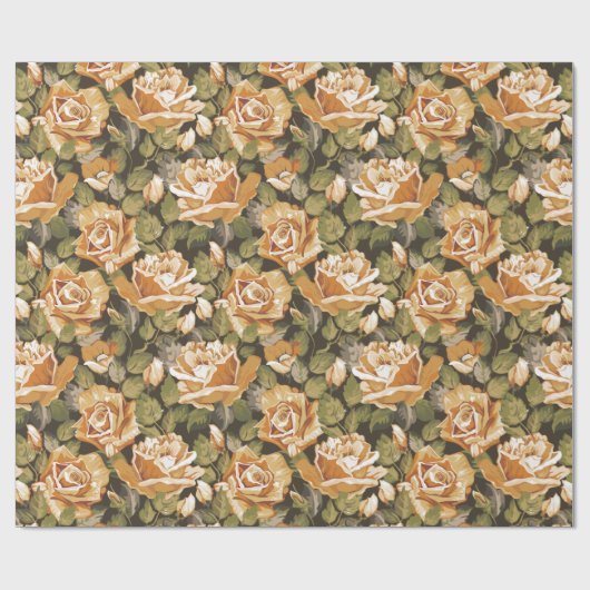 Floral patroon cadeaupapier (Vlak)