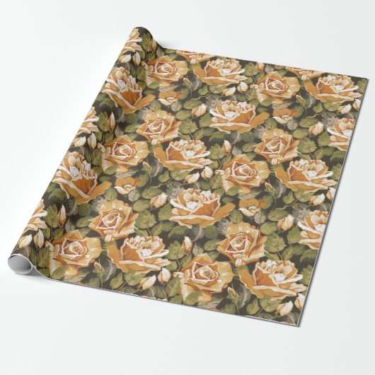 Floral patroon cadeaupapier (Uitgerold)