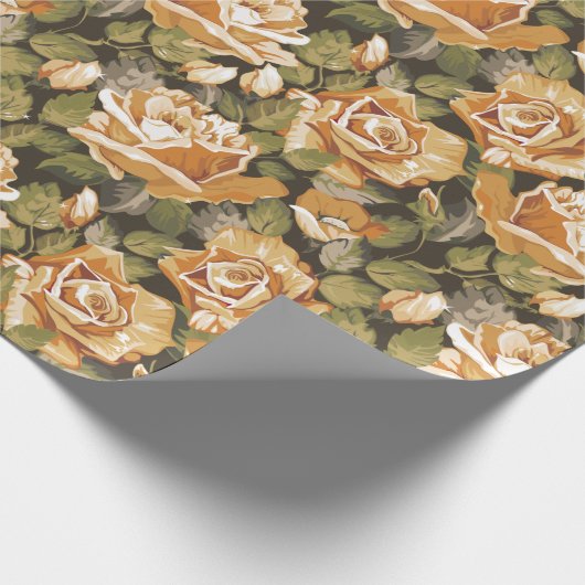 Floral patroon cadeaupapier (Hoek)