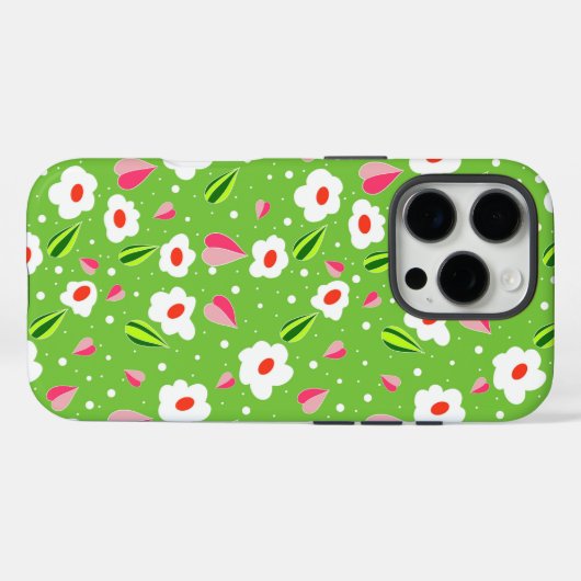 Floral patroon Case-Mate iPhone case (Achterkant (horizontaal))