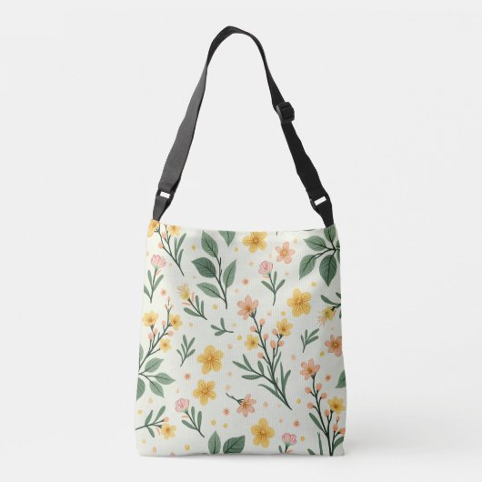Floral patroon crossbody tas (Achterkant)