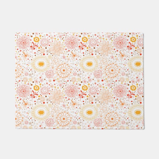 Floral patroon deurmat (Voorkant)