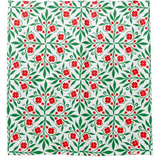 Floral patroon douchegordijn (Voorkant)