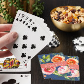 Floral Patroon Eigen naam van afgedekte Waterverf Pokerkaarten (Insitu)