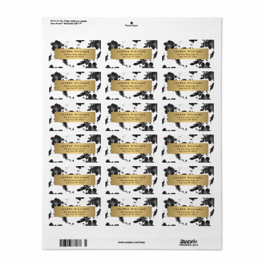  floral patroon etiket (Full Sheet)