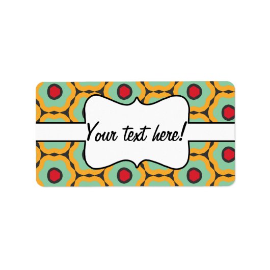 Floral patroon etiket (Voorkant)