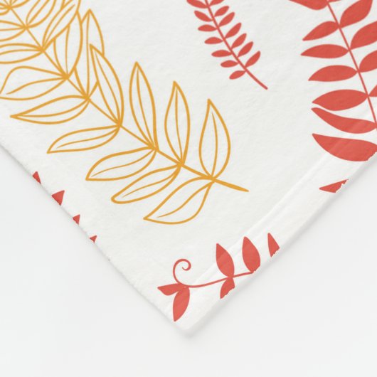 Floral patroon fleece deken (Hoek)