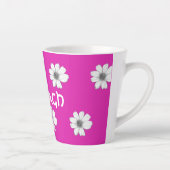 Floral-patroon Fuscia Pink-douanenaam Latte Mok (Rechts)