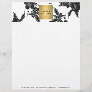 floral patroon gepersonaliseerd briefhoofd