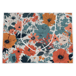 Floral patroon groot cadeauzakje